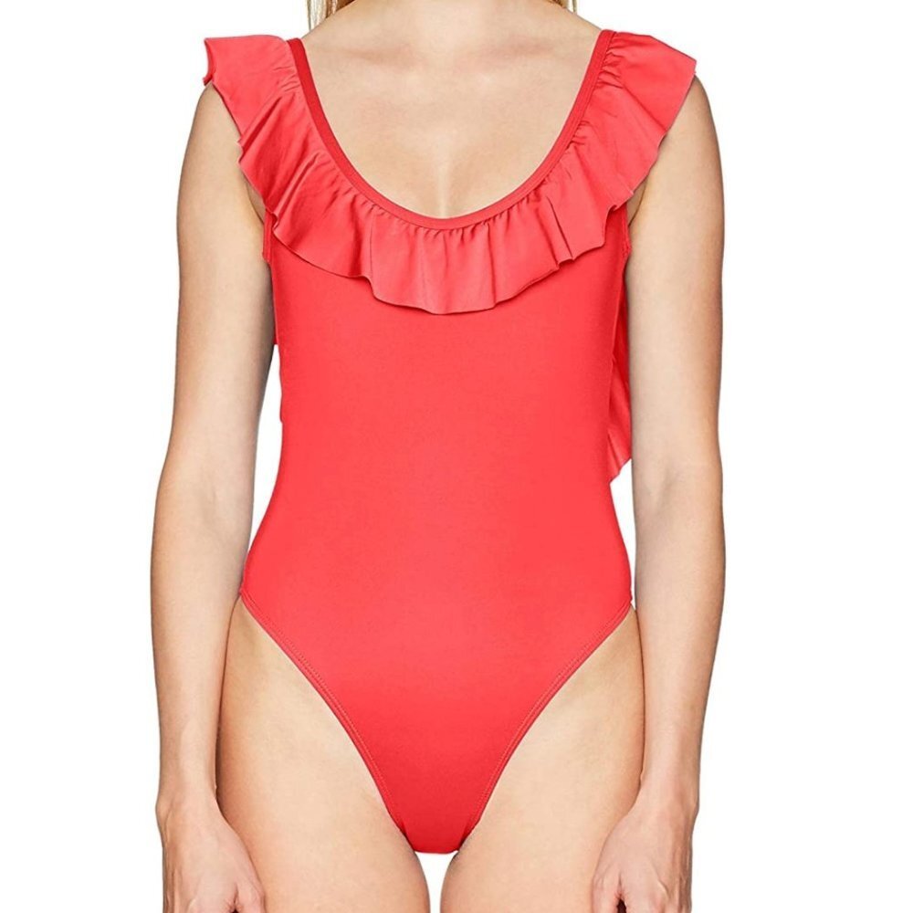 NWT Kenneth Cole Ruffle Shoulder One Piece